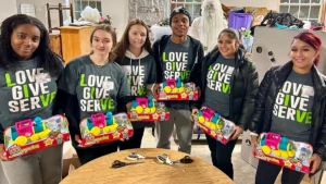 A group of volunteers at a Cushing center event